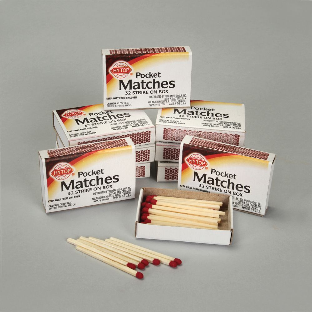 Wood Safety Matches, Pack of 10