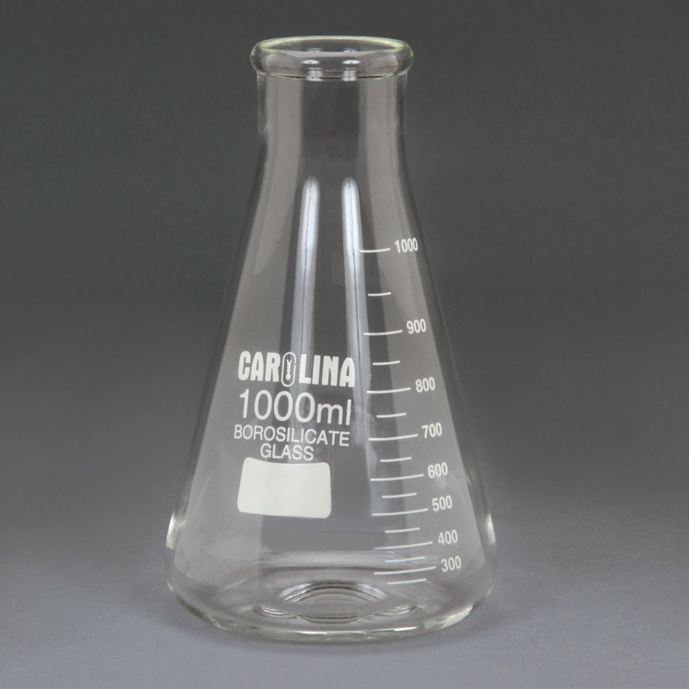 Carolina StandardGrade Widemouthed Erlenmeyer Flask, 1,000 mL, Pack of