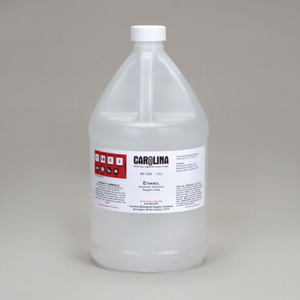 Ethanol, Anhydrous, Reagent Grade, 3.8 L