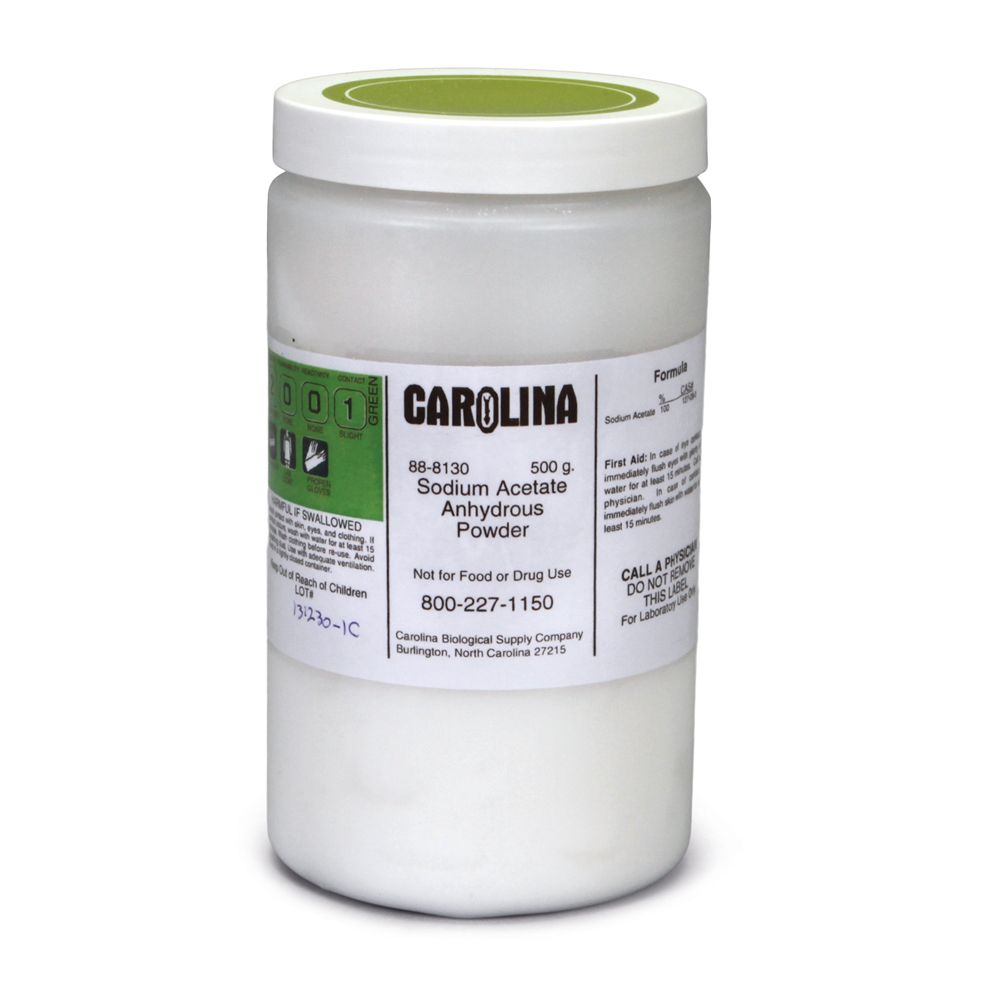 Sodium Acetate, Anhydrous, Powder, Laboratory Grade, 500 g Sodium Acetate, Anhydrous, Powder, Laboratory Grade, 500 g