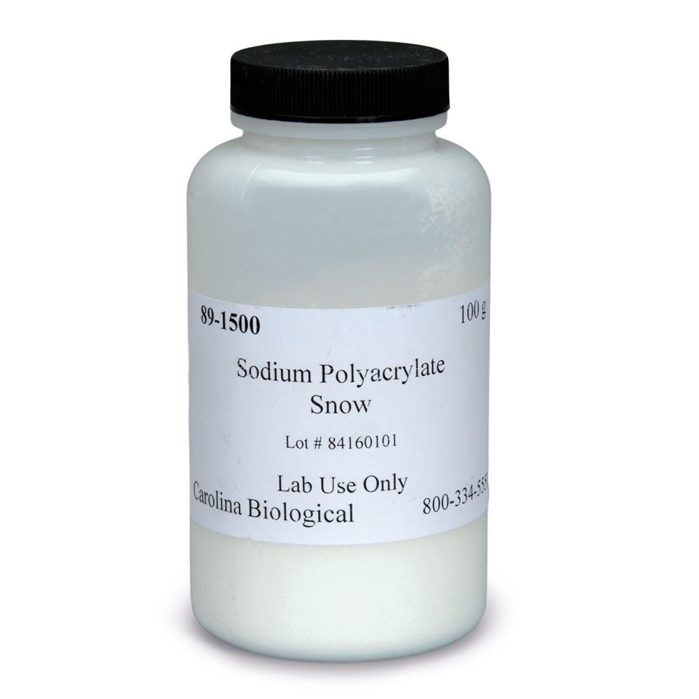Sodium Polyacrylate, Snow Polymer, Laboratory Grade, 100 g