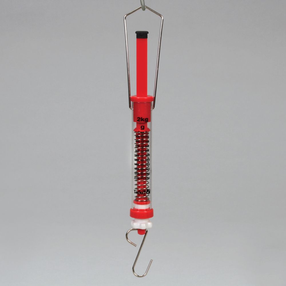 Force Meter/Spring Balance, Red, 2 kg