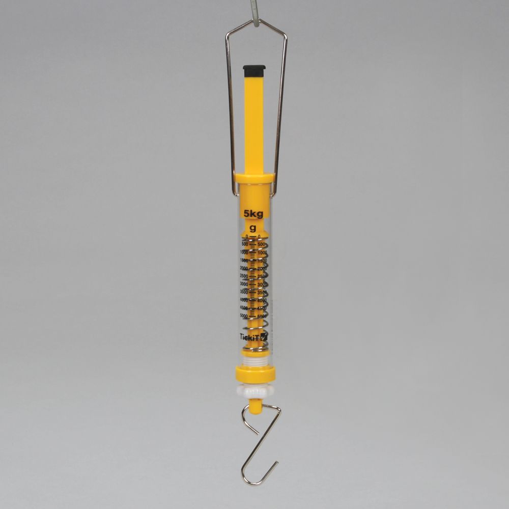 Force Meter/Spring Balance, Yellow, 5 kg