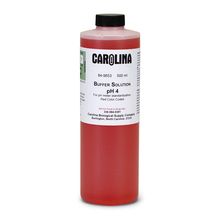 Buffer Solution, pH 4, Color Coded, Red, Laboratory Grade, 500 mL ...