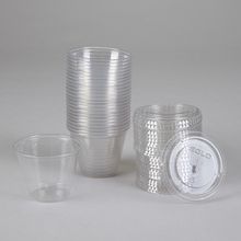 Cup, Plastic, 9 oz, with Split Lid, Pack of 24 | Carolina Biological Supply