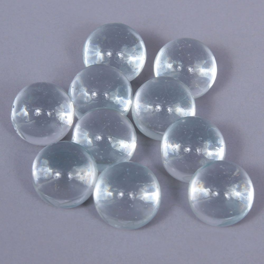 Glass Marble, ROUND, clear, Pack of 10