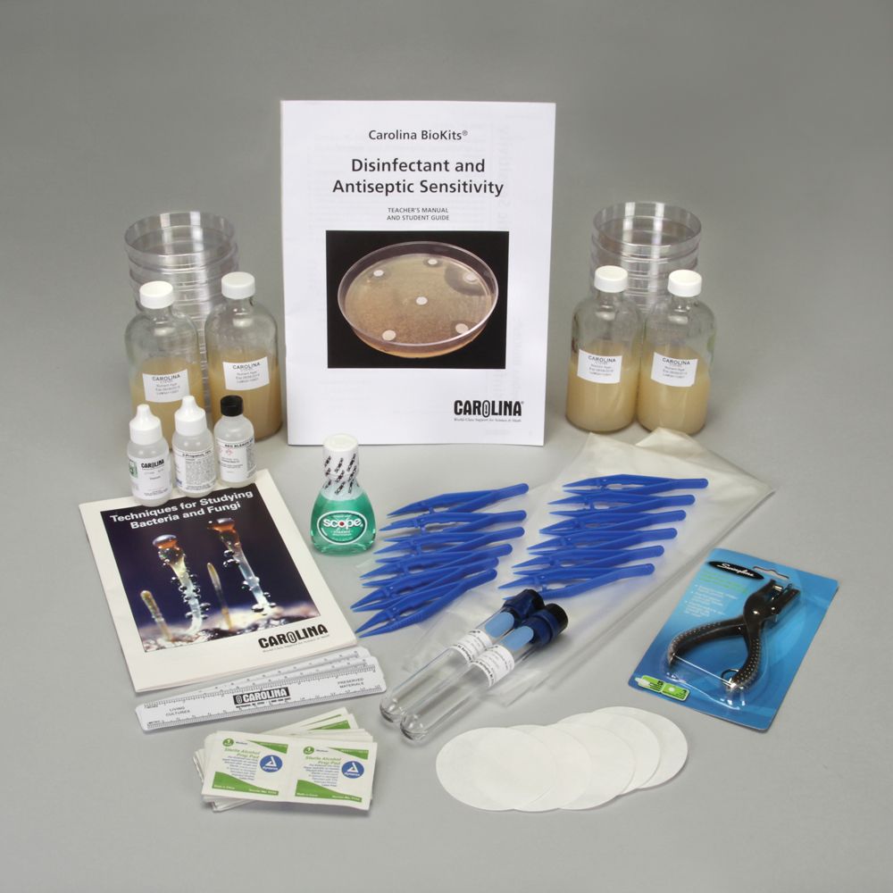 Carolina BioKits® Antiseptic Versus Disinfectant Sensitivity Classroom