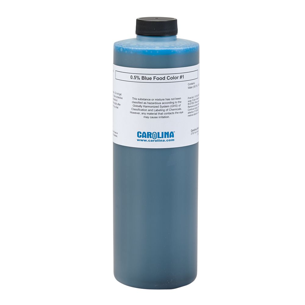 Food Coloring, Liquid, Blue, 500 mL Carolina Biological Supply
