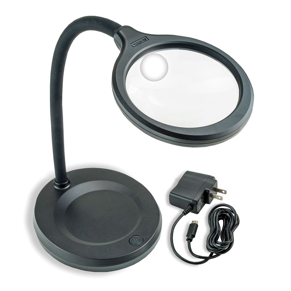 Carson® DeskBrite™ 300 LED Magnifier Desk Lamp Carolina Biological Supply