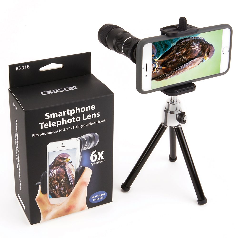 Carson® HookUpz™ Smartphone Telephoto Lens Adapter