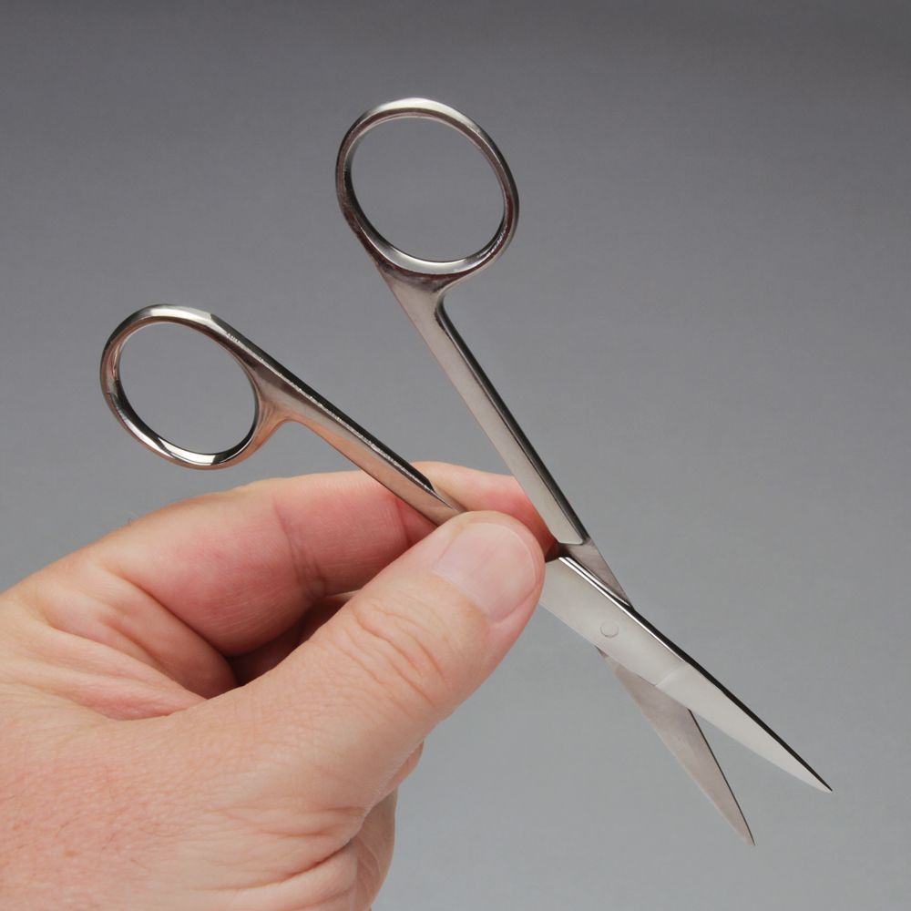 Surgical Scissors, Stainless Steel, Sharp/Sharp, Straight, 5 1/2 in