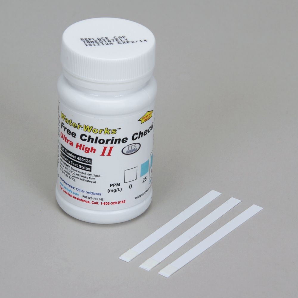 UltraHigh Free Chlorine Water Test Strips, Vial of 50 Carolina
