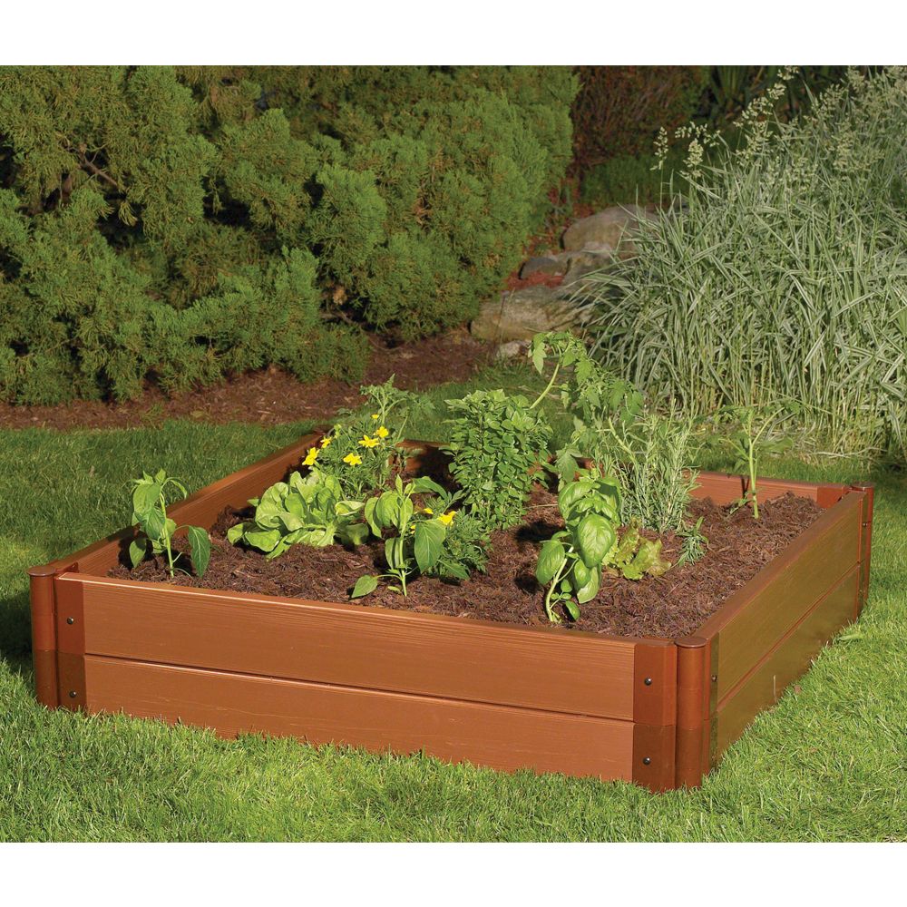 Frame It All Composite Raised Garden Bed, 4 x 4ft Kit Carolina