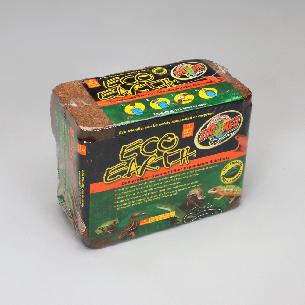 Eco Earth® Terrarium Substrate, 3Brick Pack