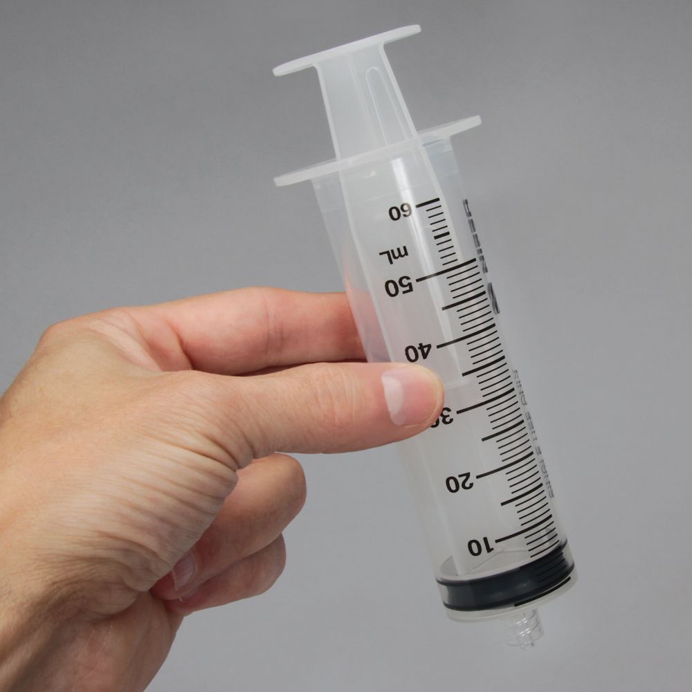 Hypodermic Syringes, Disposable, 60 cc in 1/5 cc, LuerLok Tip, Pack of