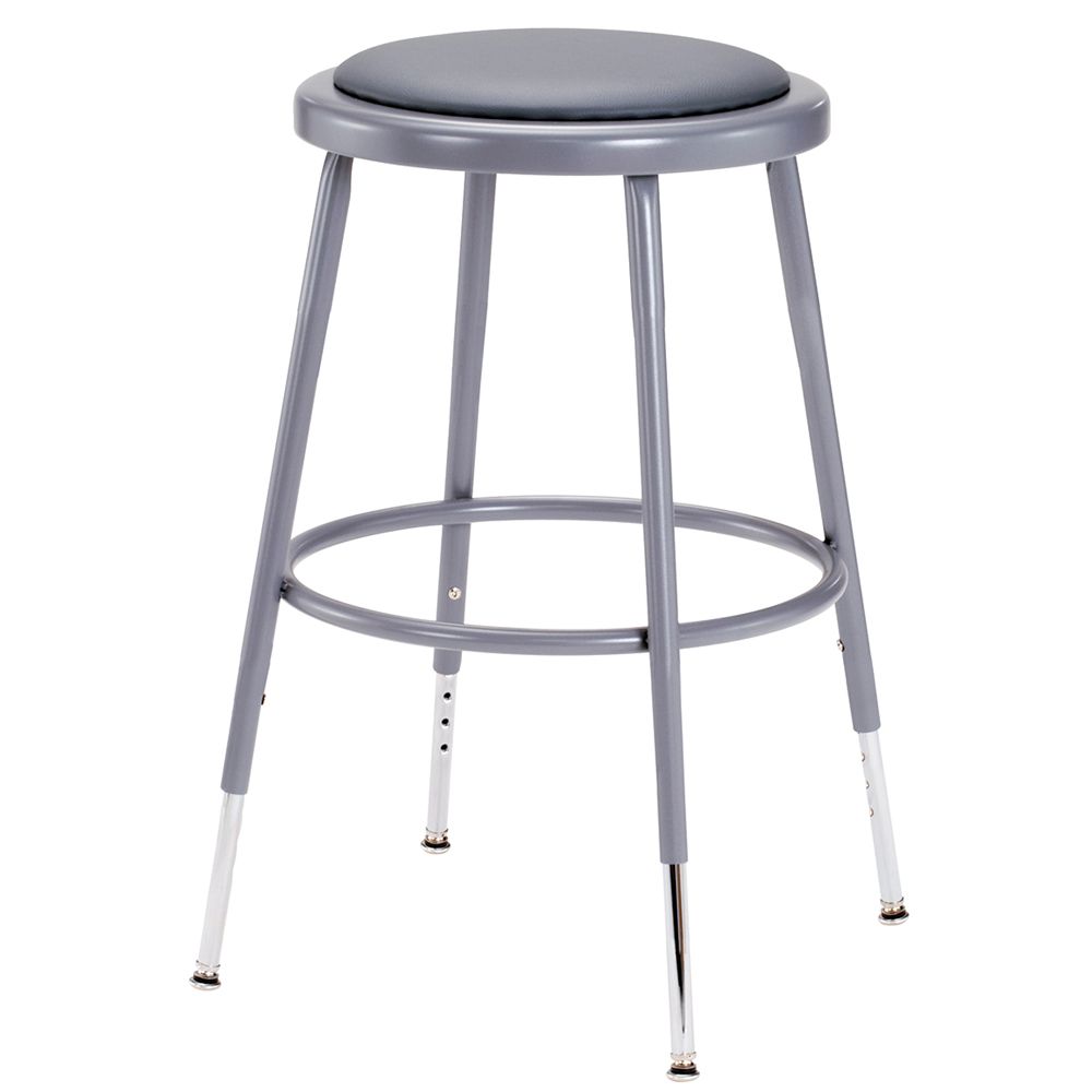 Upholstered Seat Stool 19 to 27" H