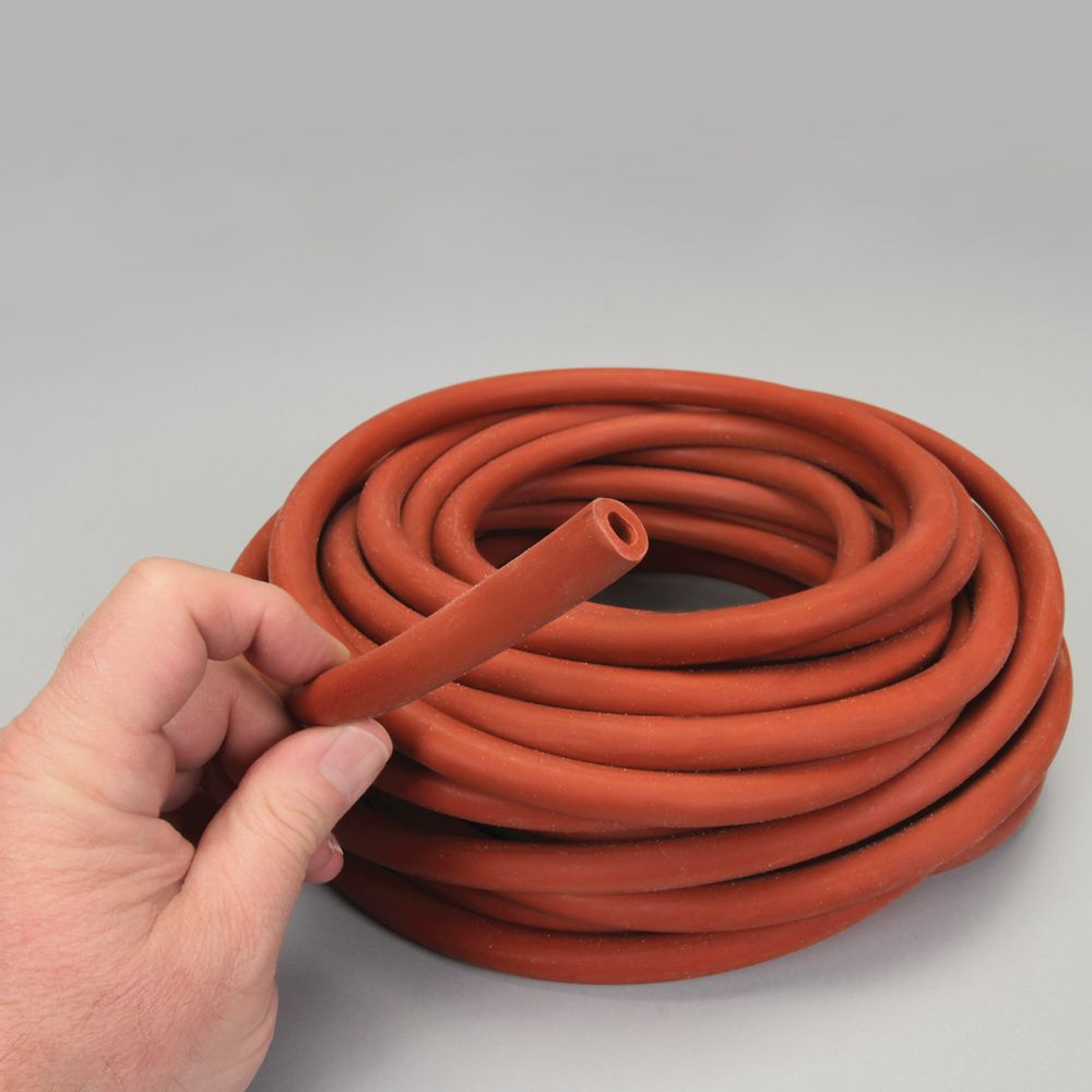 Tubing, Red Vacuum/Pressure, Lab Grade, 1/4 in Bore, 1/8 in Wall