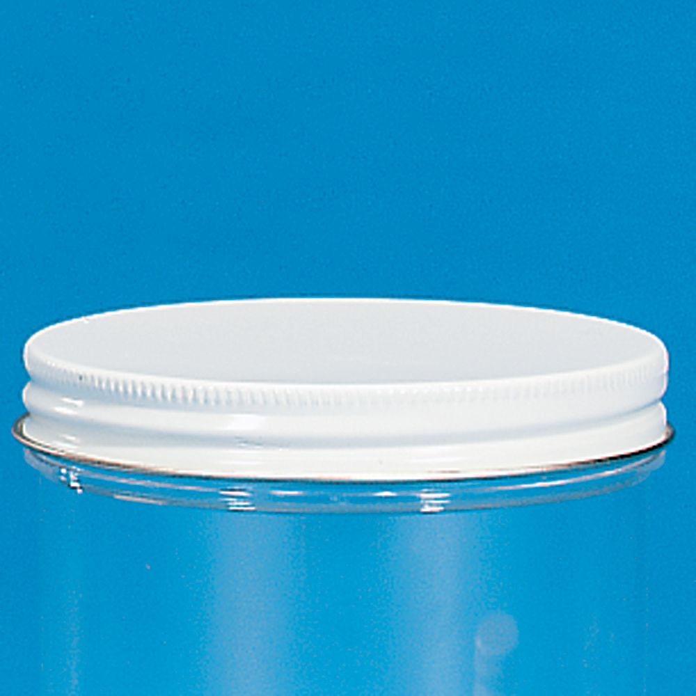 Screw Caps, White Enamel Metal, 63 mm, Pack of 12 Carolina Biological