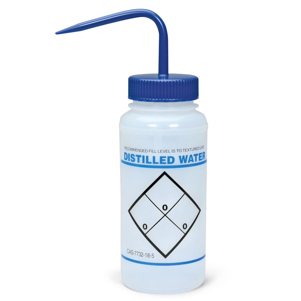 Wash Bottle, Widemouthed, for Distilled Water, 500 mL