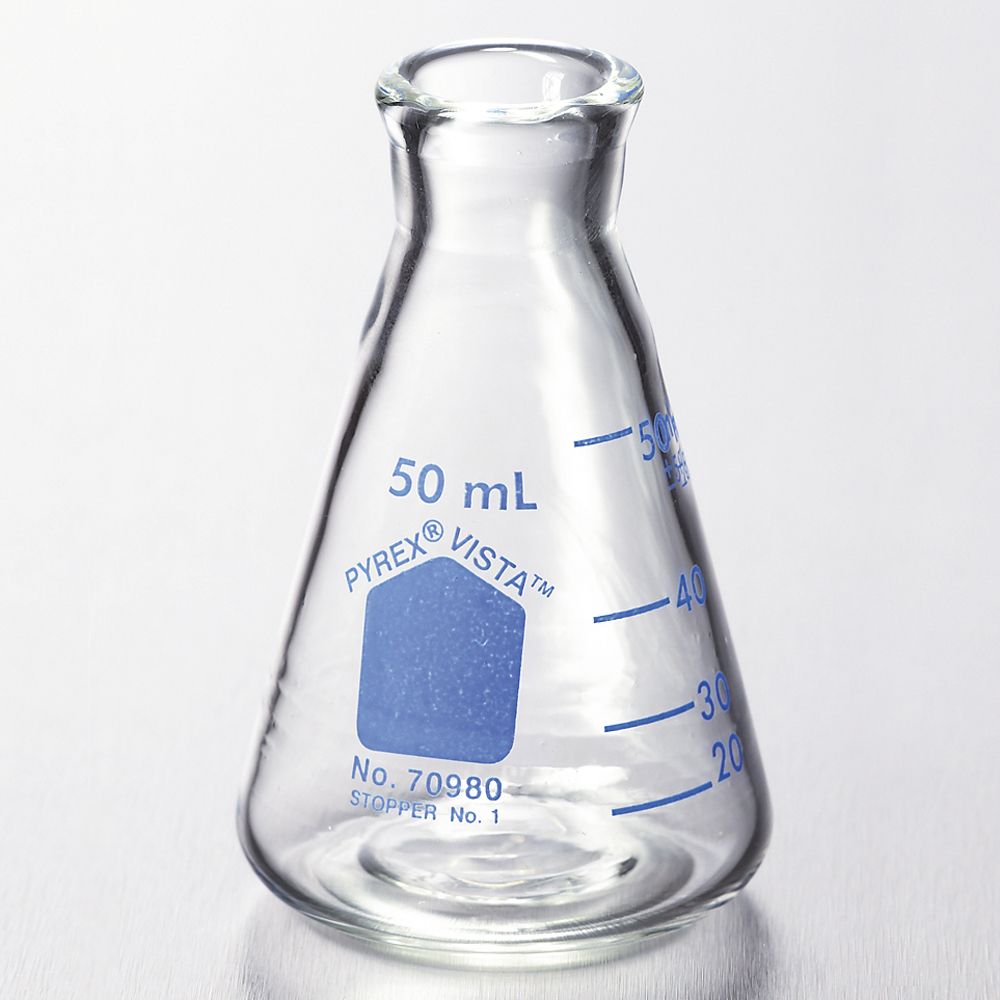 Pyrex® Vista™ Erlenmeyer Flask, 50 mL, Pack of 12