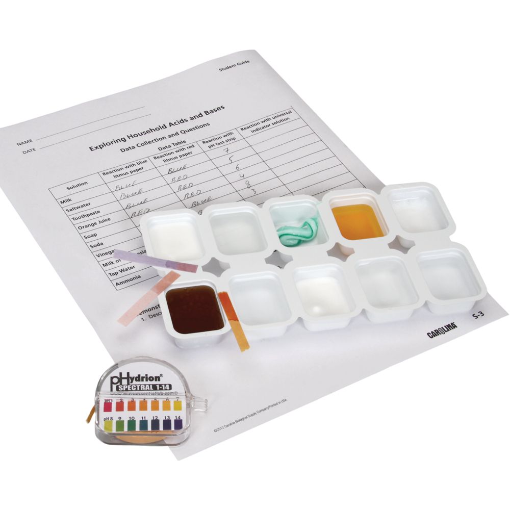 Exploring Household Acids and Bases Kit Carolina Biological Supply