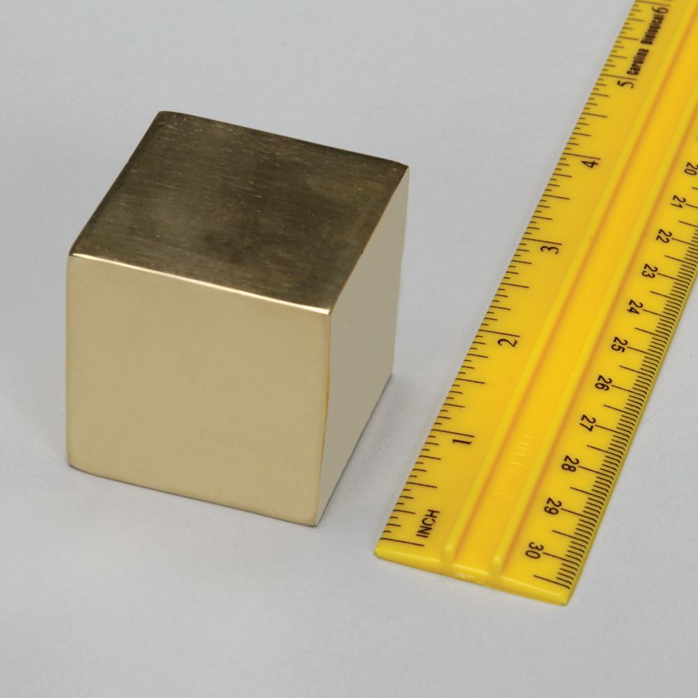 Density Cube, Brass, 11/2"