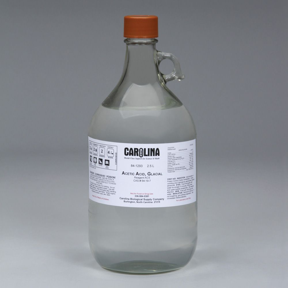 Acetic Acid, 17.4 M (100 v/v), Glacial, ACS Grade, PlasticCoated