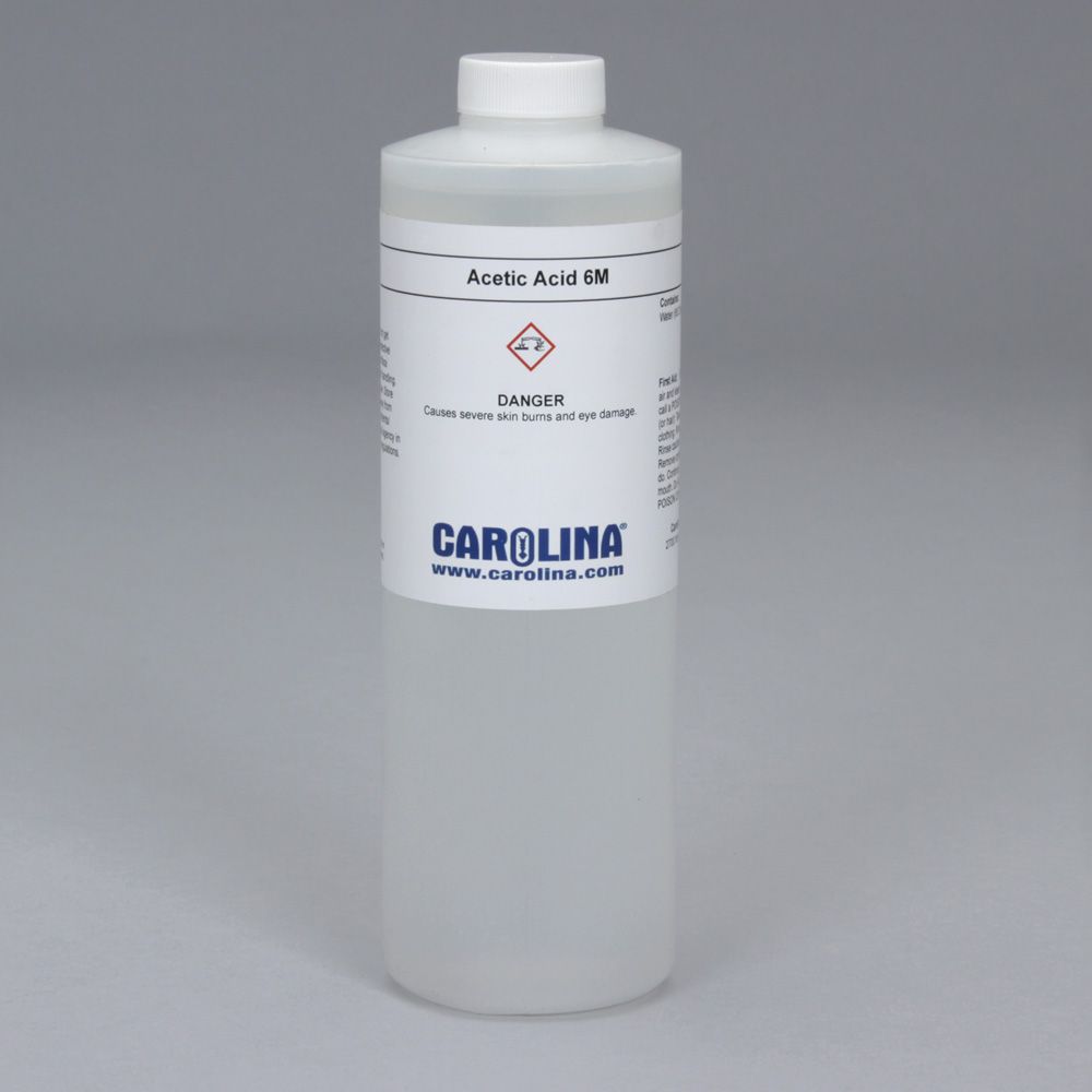Acetic Acid, 6 M (36 v/v), Laboratory Grade, 500 mL Carolina