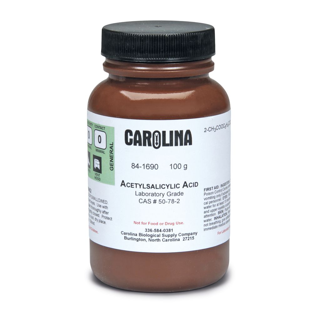 Acetylsalicylic Acid, Laboratory Grade, 100 g Carolina Biological Supply
