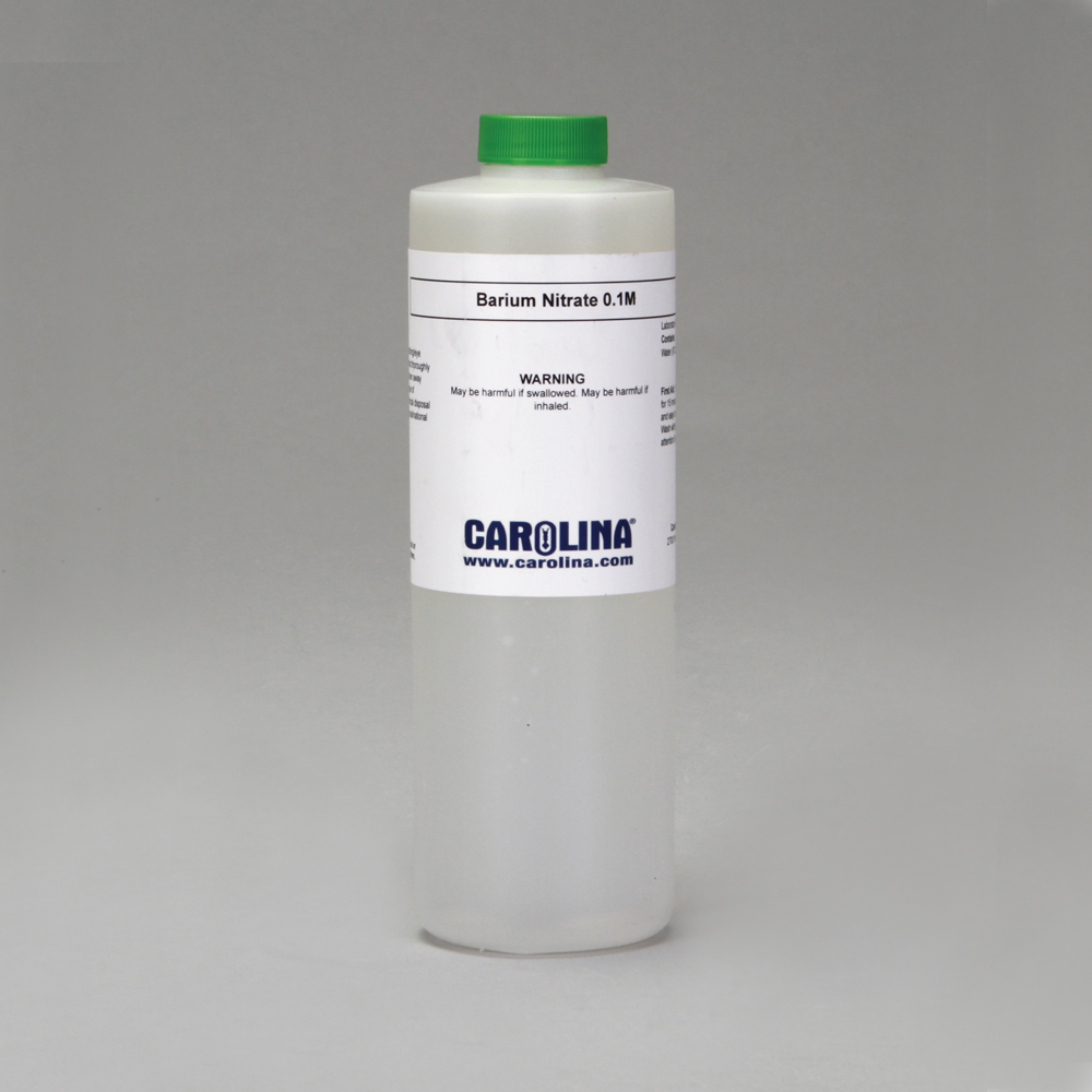 Barium Nitrate Solution, 0.1 M Aqueous, Laboratory Grade, 500 mL