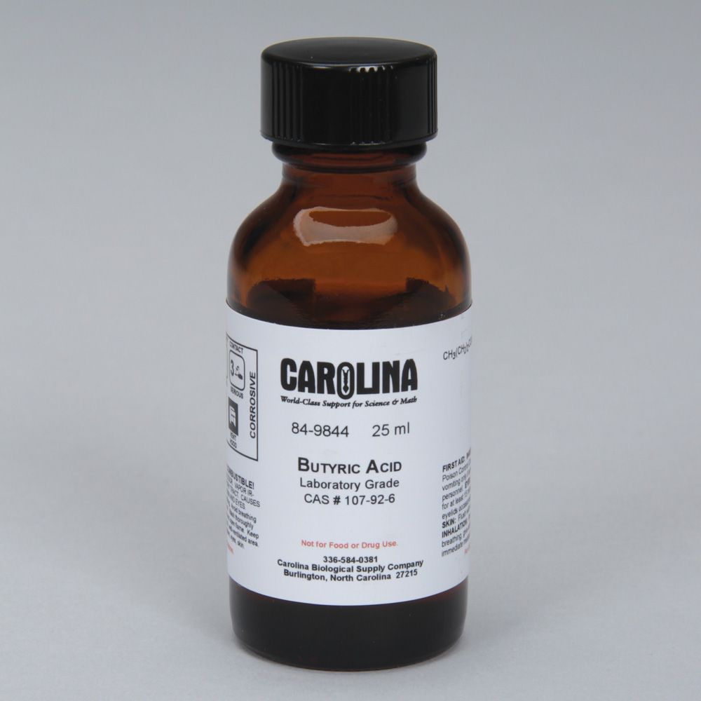 Butyric Acid, Laboratory Grade, 25 mL Carolina Biological Supply