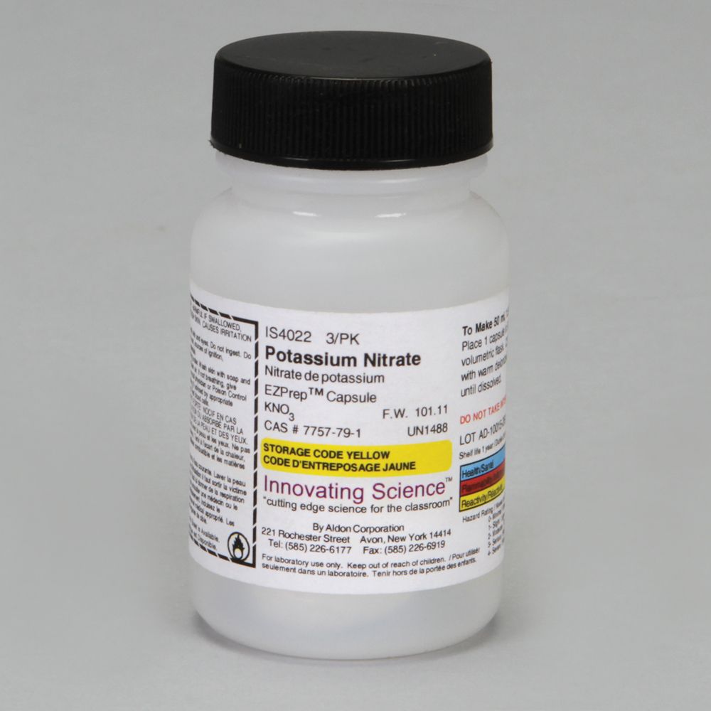Potassium Nitrate ChemCapsule, Laboratory Grade, Pack of 3