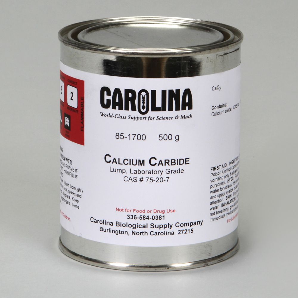 Calcium Carbide, Lump, Laboratory Grade, 500 g Carolina Biological Supply