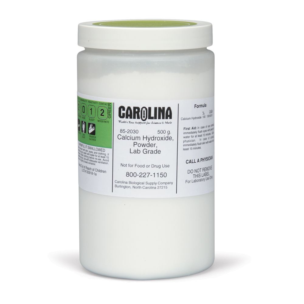 Calcium Hydroxide, Powder, Laboratory Grade, 500 g Carolina