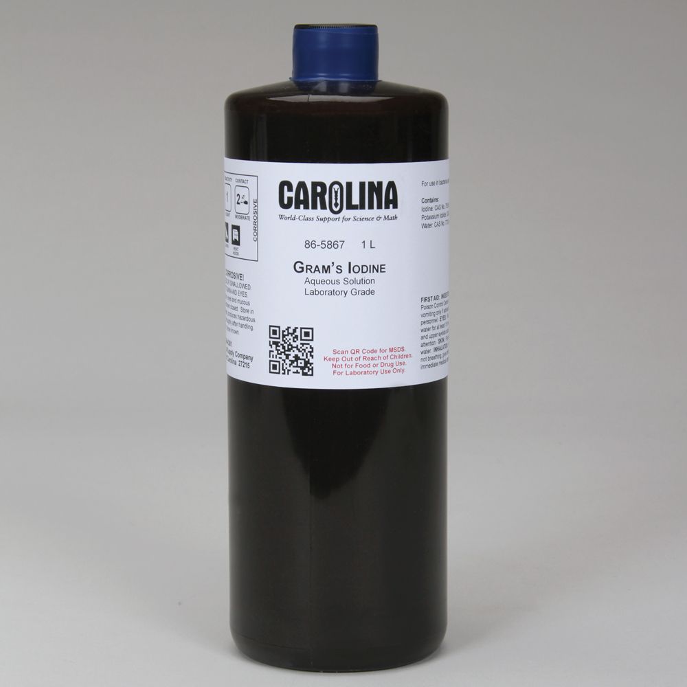 Gram Iodine, Laboratory Grade, 1 L Carolina Biological Supply