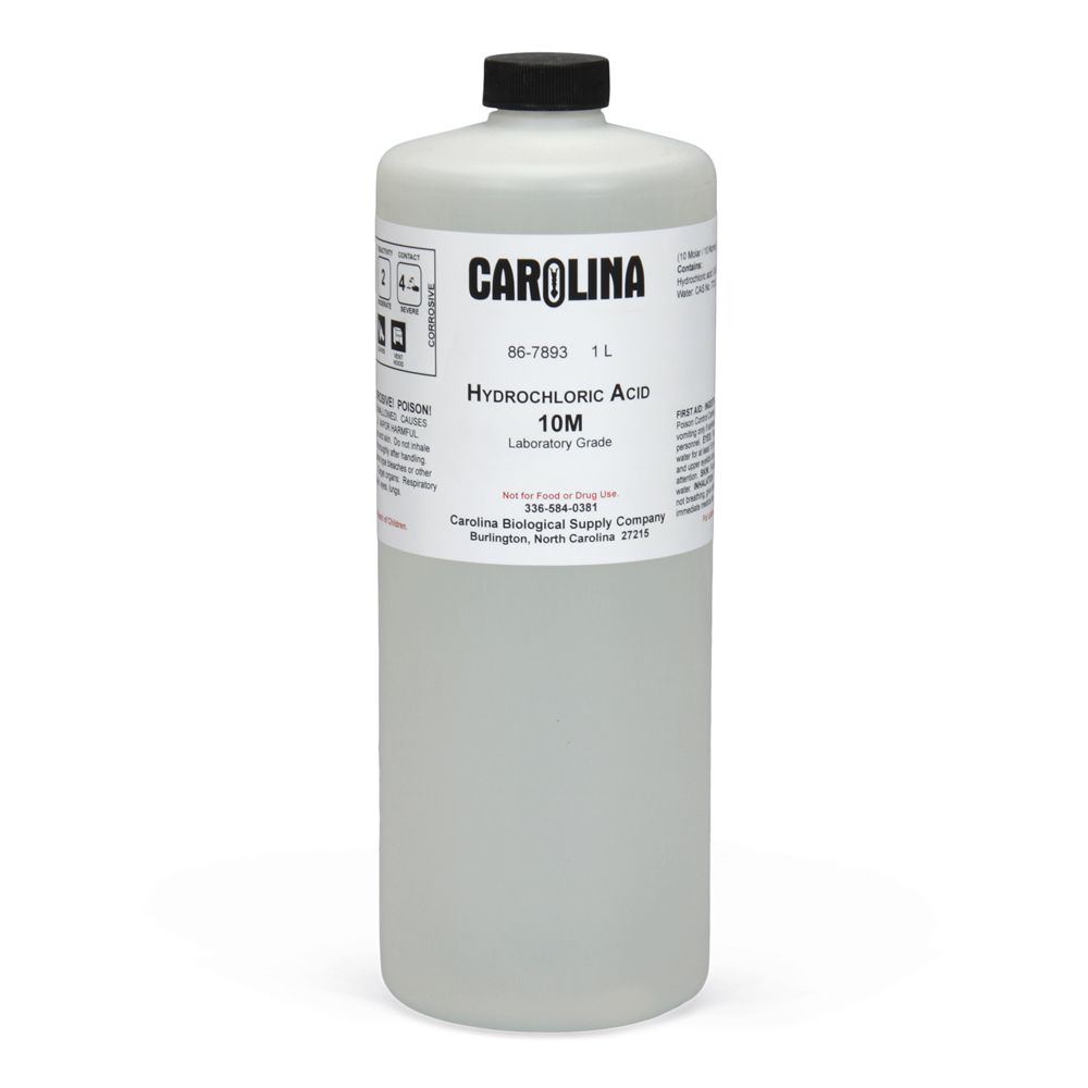 Hydrochloric Acid, 10 M (30 v/v), Laboratory Grade, 1 L