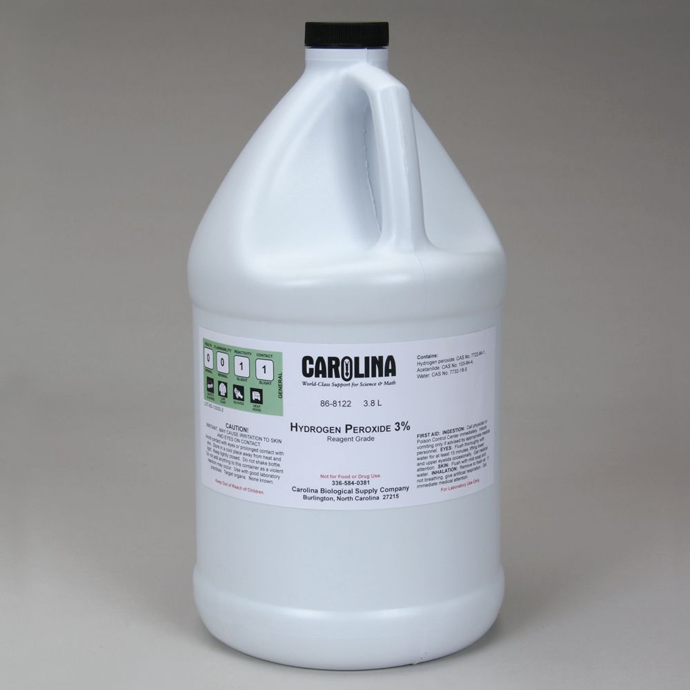 Hydrogen Peroxide, 3, Reagent Grade, 4 L