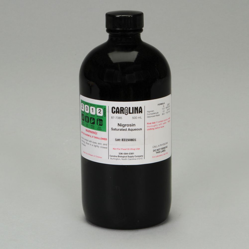Nigrosin, Saturated Aqueous, Laboratory Grade, 500 mL | Carolina.com
