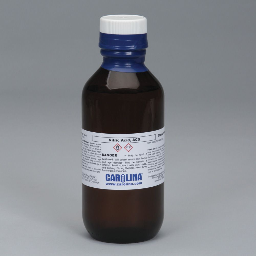 Nitric Acid, 15.6 M (70 v/v), ACS Grade, 500 mL Nitric Acid, 15.6 M (70 v/v), ACS Grade, 500 mL