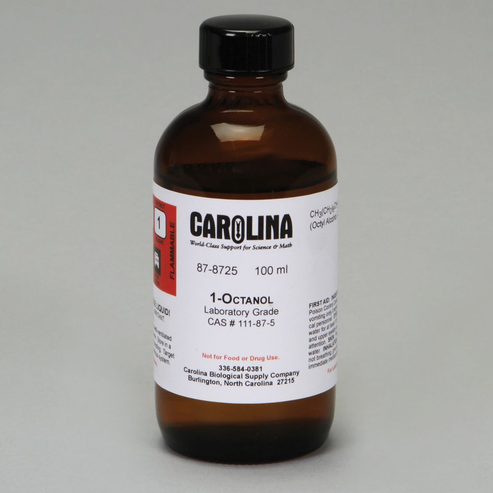 Octyl Alcohol, Laboratory Grade, 100 mL Carolina Biological Supply