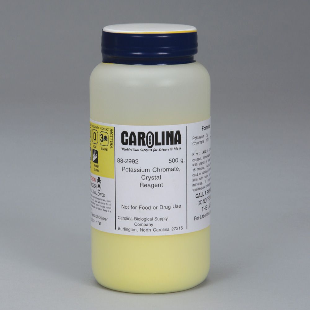 Potassium Chromate, Crystal, Reagent Grade, 500 g Carolina Biological Supply