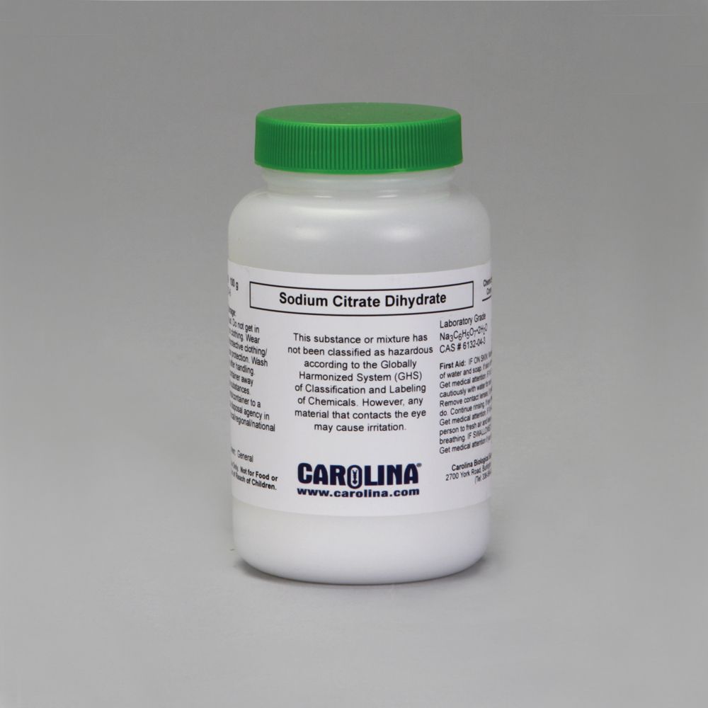 Sodium Citrate, Dihydrate, Powder, Laboratory Grade, 100 g