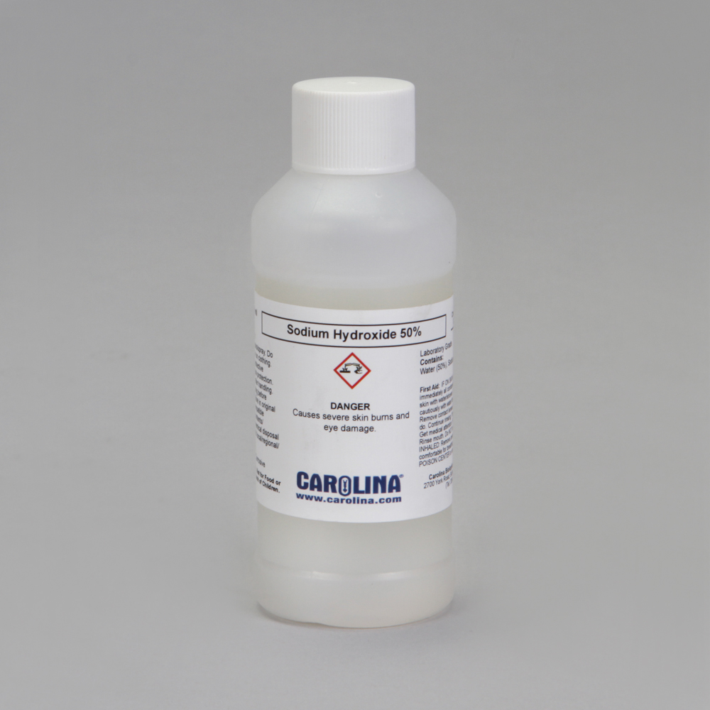 Sodium Hydroxide, 50 Aqueous, Laboratory Grade, 100 mL Carolina