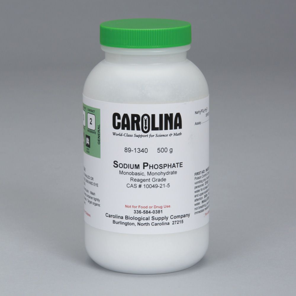 Sodium Phosphate Monobasic, Monohydrate, Reagent Grade, 500 g