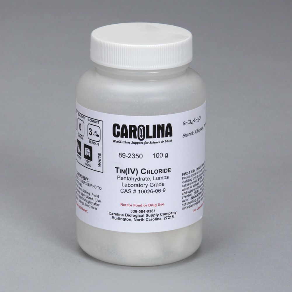 Tin (IV) Chloride, Pentahydrate, Laboratory Grade, 100 g Carolina