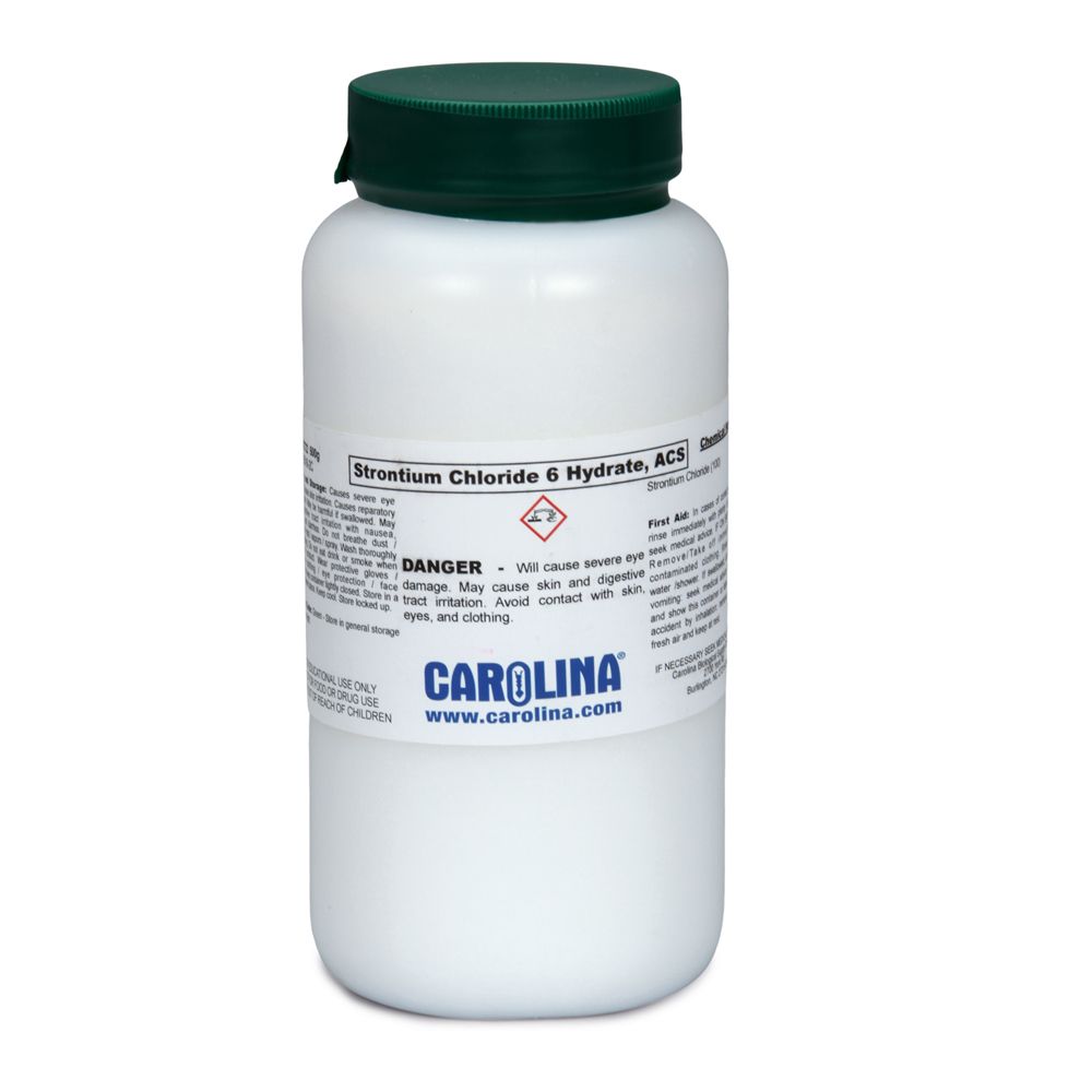 Strontium Chloride, Hexahydrate, Reagent Grade, 500 g Carolina