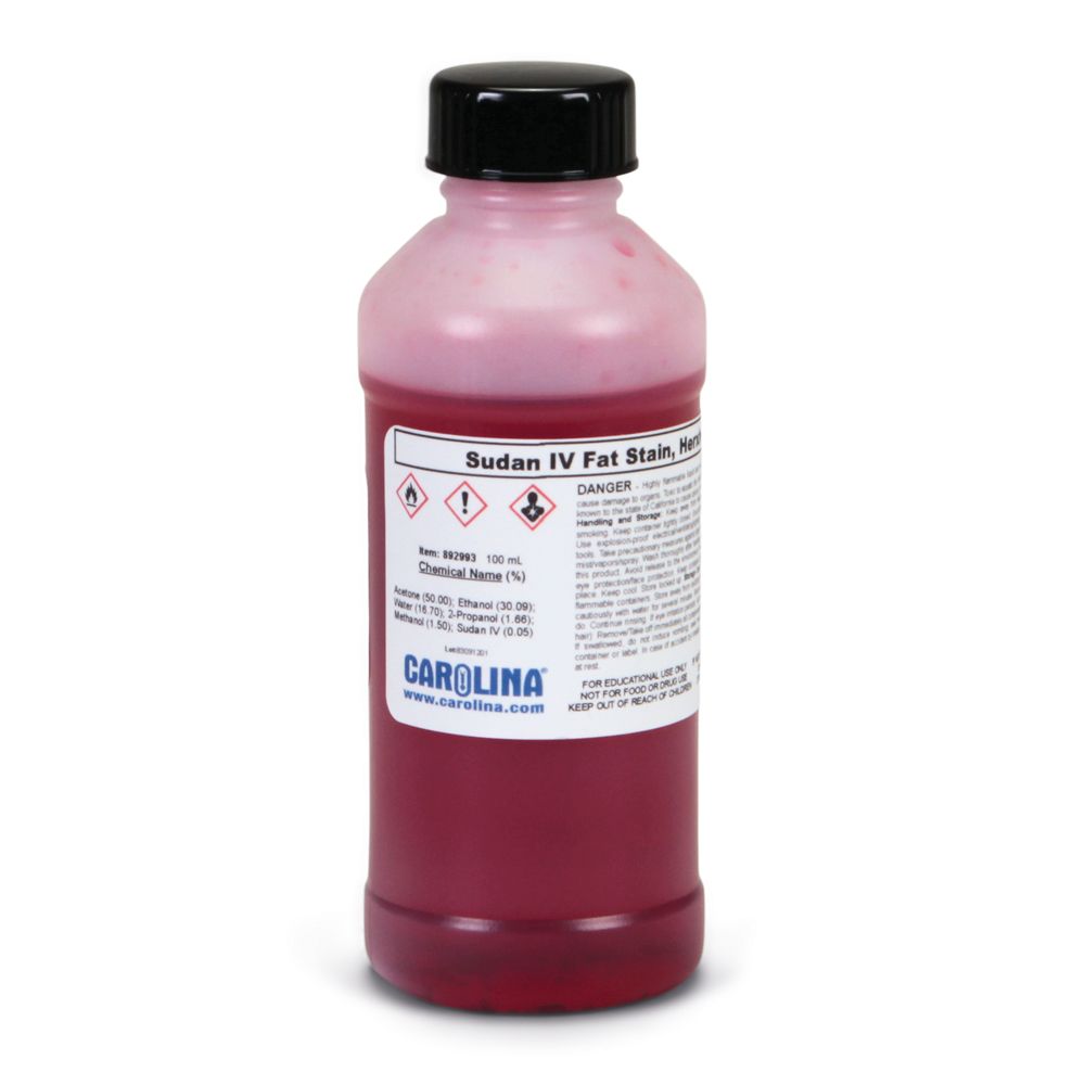 Sudan IV, Fat Stain, Herxheimer, Laboratory Grade, 100 mL