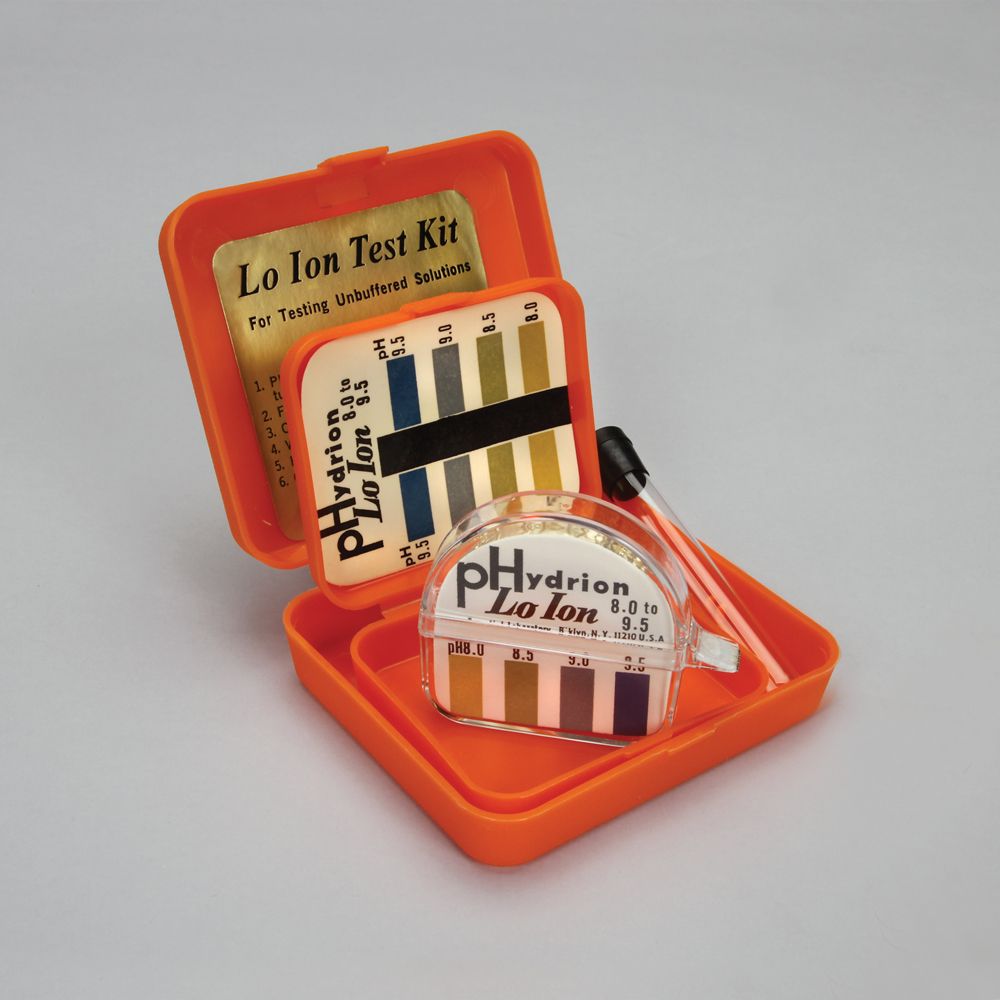 Hydrion® Lo Ion pH Test Kit, pH 8.0 to 9.5