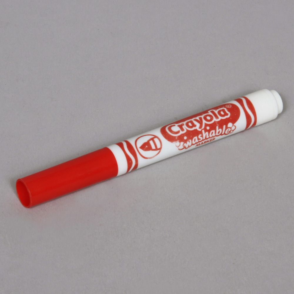 Marker, washable, red, each
