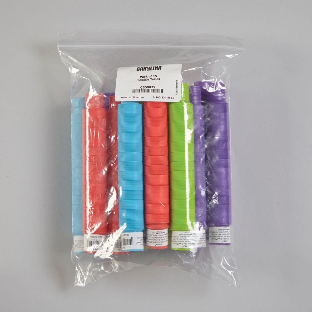 Flexible Plastic Tubes, pack of 15 Carolina Biological Supply